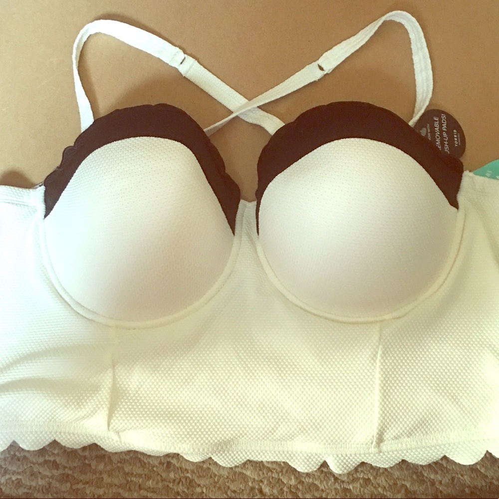 Torrid Swimsuit Top with Scalloped Edge